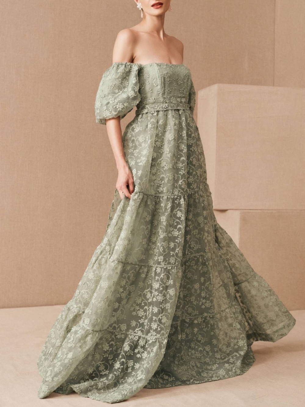 BHLDN Beatrice Organza Maxi Dress